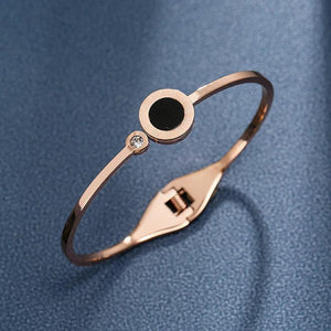 Titanium Steel Roman Numeral Shell Bracelet for Women