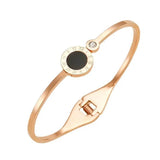 Titanium Steel Roman Numeral Shell Bracelet for Women