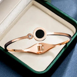 Titanium Steel Roman Numeral Shell Bracelet for Women