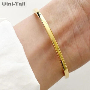 Uini-Tail 925 Tibetan Silver Smooth Bracelet High Method