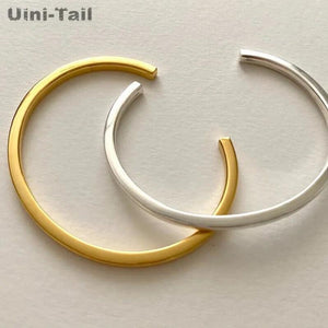 Uini-Tail 925 Tibetan Silver Smooth Bracelet High Method