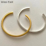 Uini-Tail 925 Tibetan Silver Smooth Bracelet High Method