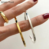 Uini-Tail 925 Tibetan Silver Smooth Bracelet High Method