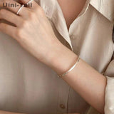 Uini-Tail 925 Tibetan Silver Smooth Bracelet High Method