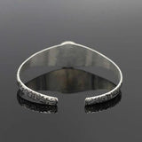 Green Stone Cross Pattern Bracelets Vintage Bangles for Women