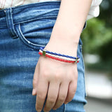 Flag Leather Bracelet for Football Fans