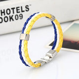 Flag Leather Bracelet for Football Fans