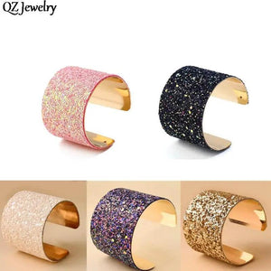 Vintage Metal Bangle Punk Colorful Sticker Sequins Bracelet