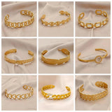 316L Stainless Steel Women's Bangles Silver Style Waterproof Lady Jewelry