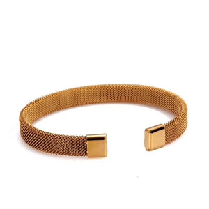 Stainless Steel Open Cuff Bangle Bracelets for Men Women
