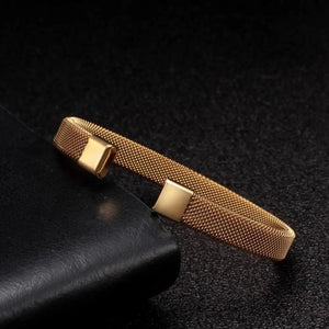 Stainless Steel Open Cuff Bangle Bracelets for Men Women