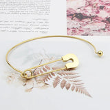 Vintage Stainless Steel Nautical Pin Wire Bangle Thin Bracelet