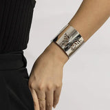 Hollow Butterfly Bangle for Women Wide Cuff Bracelet