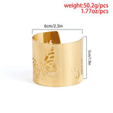 Hollow Butterfly Bangle for Women Wide Cuff Bracelet