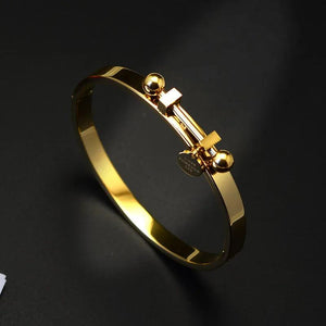 Luxury Women's Titanium Steel Bracelet for Holidays