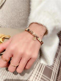 Luxury Women's Titanium Steel Bracelet for Holidays