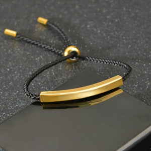 Leather Rope Perforated Bend Bracelet Jewelry