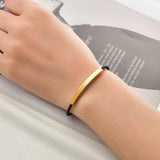 Leather Rope Perforated Bend Bracelet Jewelry