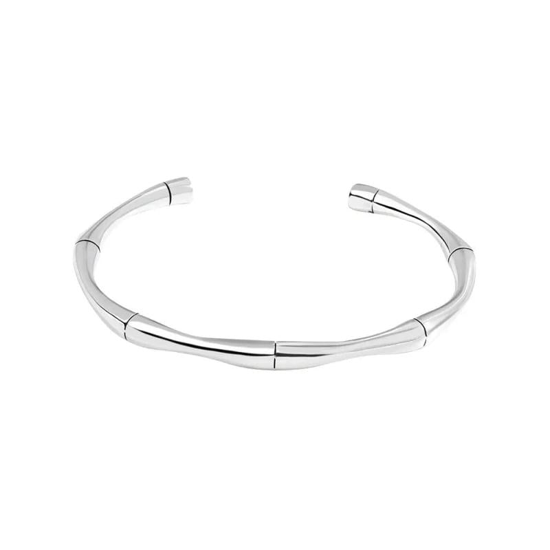 New Arrival Silver Bamboo Bracelets for Girlfriend Birthday