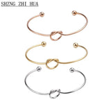 Heart-Shaped Tie Steel Bracelet Stylish Jewelry Gift For Women