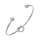 Heart-Shaped Tie Steel Bracelet Stylish Jewelry Gift For Women