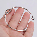 Heart-Shaped Tie Steel Bracelet Stylish Jewelry Gift For Women
