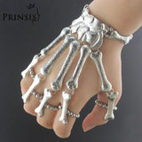Nightclub Punk Skull Finger Bracelet Gothic Skeleton Hand Flexible Bracelets