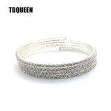 Spiral Arm Bracelet Silver Plated with Small Crystals