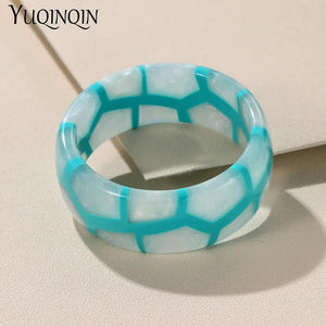 Vintage Geometric Resin Bracelets Wide Bangles Bracelet Femmes