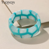 Vintage Geometric Resin Bracelets Wide Bangles Bracelet Femmes