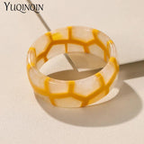 Vintage Geometric Resin Bracelets Wide Bangles Bracelet Femmes