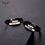 Faith Cross Bracelet Double Layer Silicone Stainless Steel Accessories