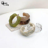 Colorful Acrylic Resin Wide Bangles for Women - Indian Party Jewelry