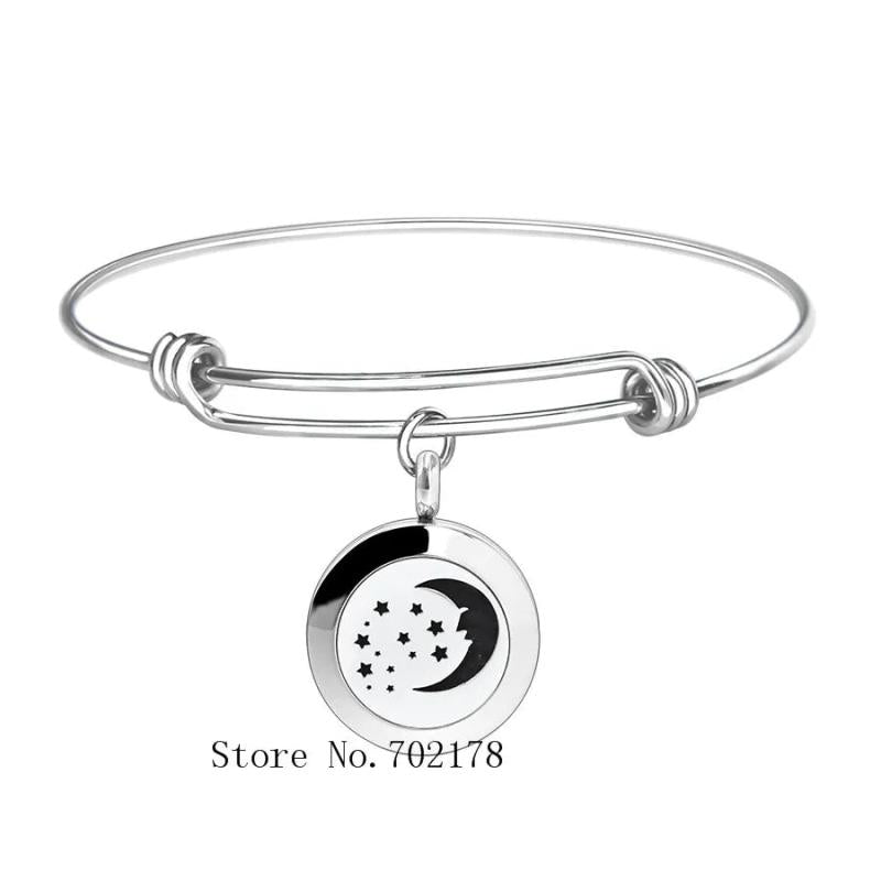 Breathe Stainless Steel Aroma Locket Bangle Essential Oils Diffuser Bracelet
