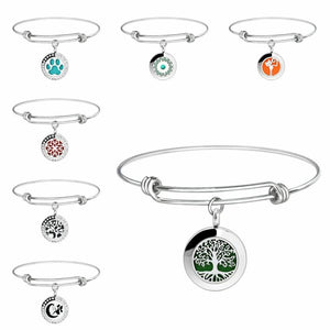 Breathe Stainless Steel Aroma Locket Bangle Essential Oils Diffuser Bracelet