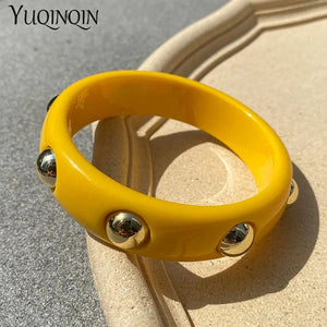 Vintage Resin Colorful Cuff Bangles For Women Indian Bangle Bracelets