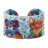 Acrylic Cat Love Bangles Jewelry For Women