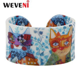 Acrylic Cat Love Bangles Jewelry For Women