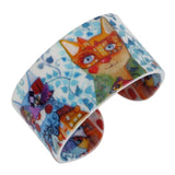 Acrylic Cat Love Bangles Jewelry For Women