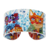 Acrylic Cat Love Bangles Jewelry For Women