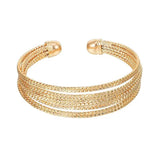 Bohemia Style Circle Bangles and Bracelets - 18K Rose