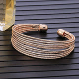 Bohemia Style Circle Bangles and Bracelets - 18K Rose