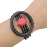 Wood Bracelets Women Charm Bangles Black Rubber Bracelet Female Gift