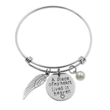 Heaven Remembrance Miscarriage Charm Bangle Bracelet
