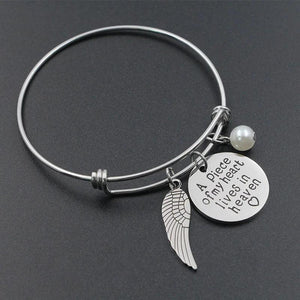 Heaven Remembrance Miscarriage Charm Bangle Bracelet
