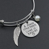 Heaven Remembrance Miscarriage Charm Bangle Bracelet