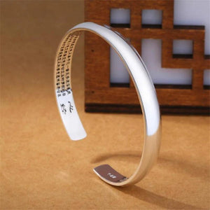 Buddhist Heart Bangles Silver Plated Bracelets SB200
