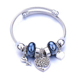 DIY Pendants Beaded Bracelets Jewelry Stainless Steel Bracelet Heart Life Tree