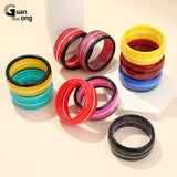 Vintage Resin Acrylic Wide Cuff Charms Big Circle Bracelet
