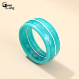 Vintage Resin Acrylic Wide Cuff Charms Big Circle Bracelet
